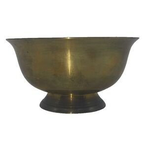Vintage 3" Tall Brass Catch All‎ Pedestal Bowl Made In India 5.5" Wide